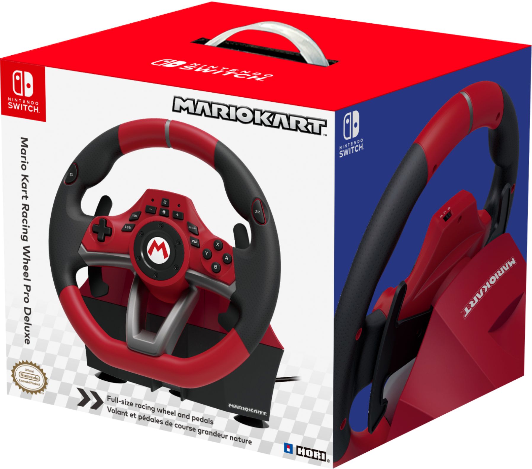 Switch Mario Kart Racing Wheel Pro Deluxe by HORI - Red