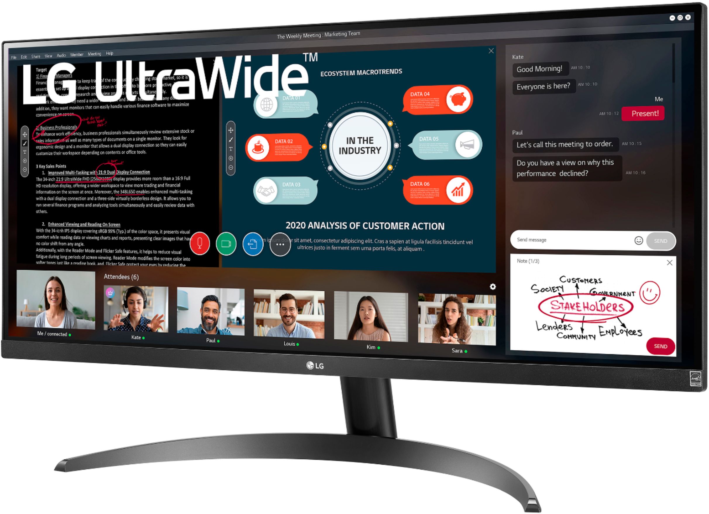 Left View: LG 29” UltraWide Full HD HDR Monitor with FreeSync