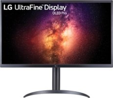 LG - UltraFine 32” OLED UHD Monitor with VESA Display HDR 400 True Black (HDMI, DisplayPort x2, USB Type-C, USB x3) - Black - Front_Zoom