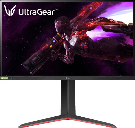 Front Zoom. LG - UltraGear 27” Nano IPS QHD 1-ms G-SYNC Compatible Monitor with HDR - Black.
