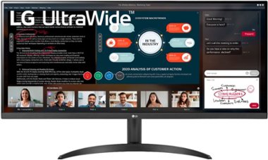 LG 34” UltraWide Full HD HDR Monitor with FreeSync - Front_Zoom