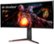Left Zoom. LG - UltraGear 34” IPS Curved 1-ms G-SYNC Ultimate Monitor with HDR (HDMI, DisplayPort, USB).