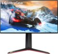 Front. LG - UltraGear 27" IPS UHD 1-ms FreeSync and G-SYNC Compatible Monitor - Black.