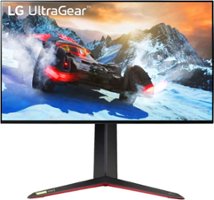 LG - UltraGear 27" IPS UHD 1-ms FreeSync and G-SYNC Compatible Monitor - Black - Front_Zoom