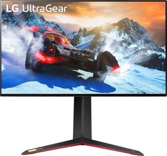 Front Zoom. LG - UltraGear 27" IPS UHD 1-ms FreeSync and G-SYNC Compatible Monitor - Black.