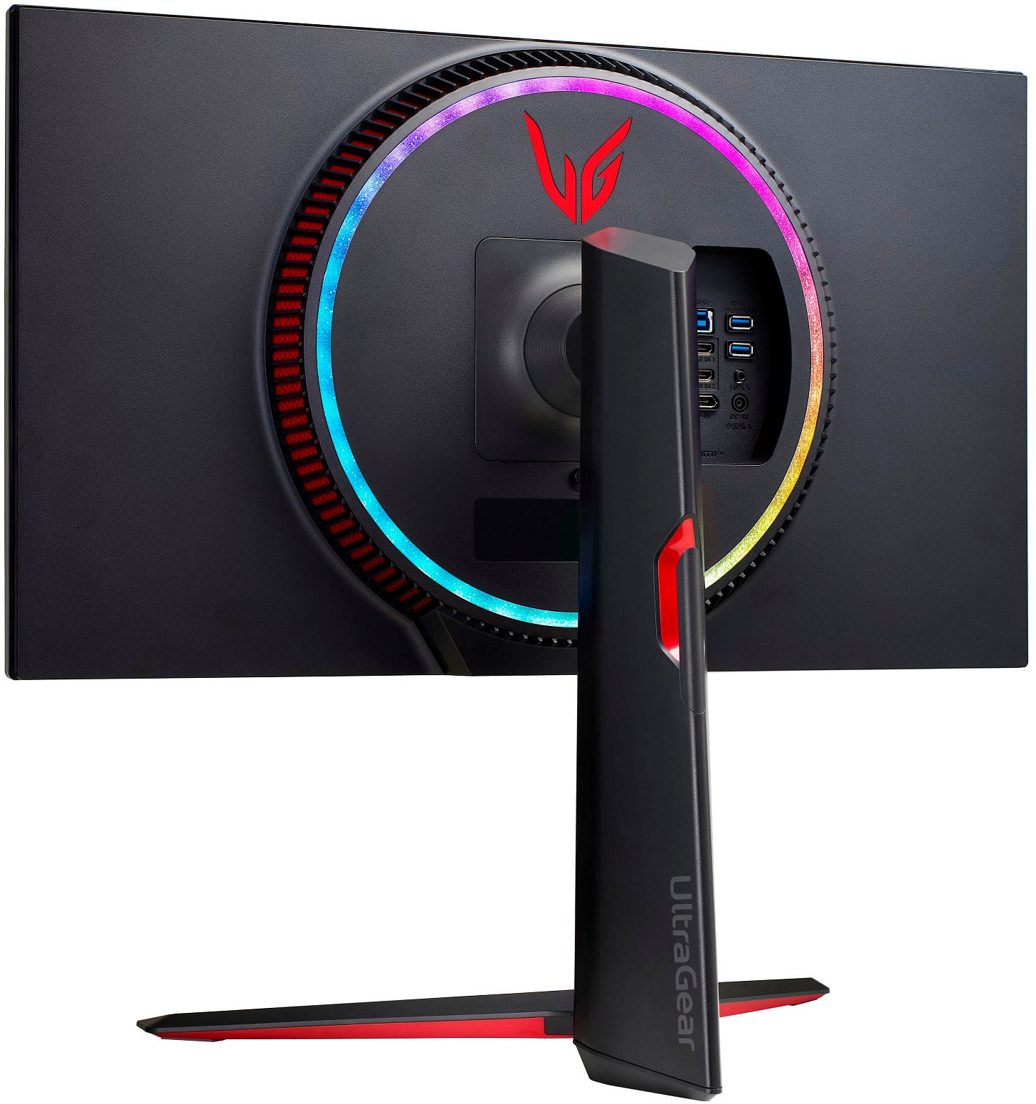 Alt View 19. LG - UltraGear 27" IPS UHD 1-ms FreeSync and G-SYNC Compatible Monitor - Black.