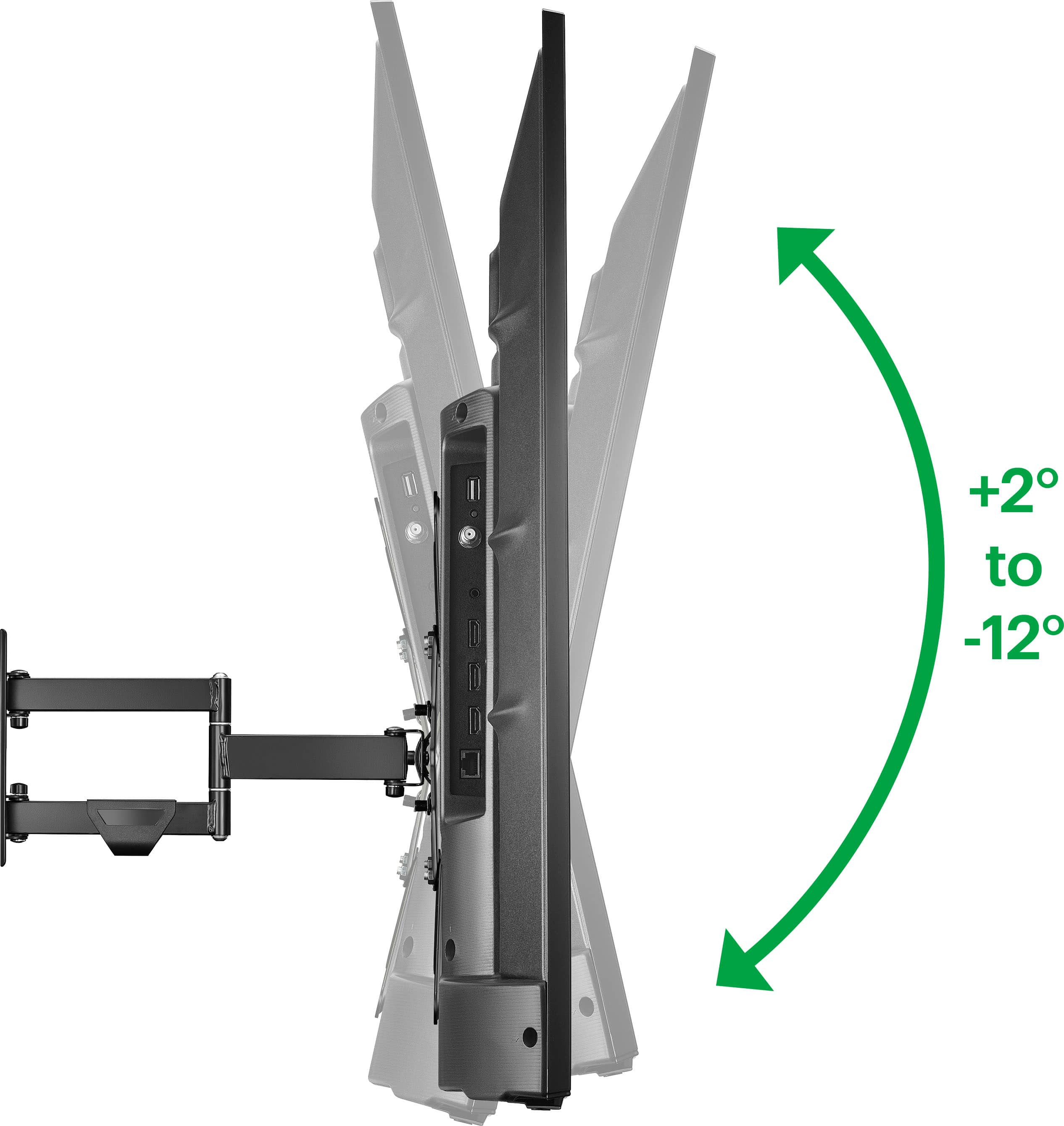 Alt View 14. Best Buy essentials™ - Full Motion TV Wall Mount for Most 19–50" TVs - Black.