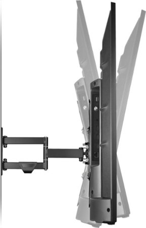 Best Buy essentials™ - Full Motion TV Wall Mount for Most 19–50" TVs - Black_1