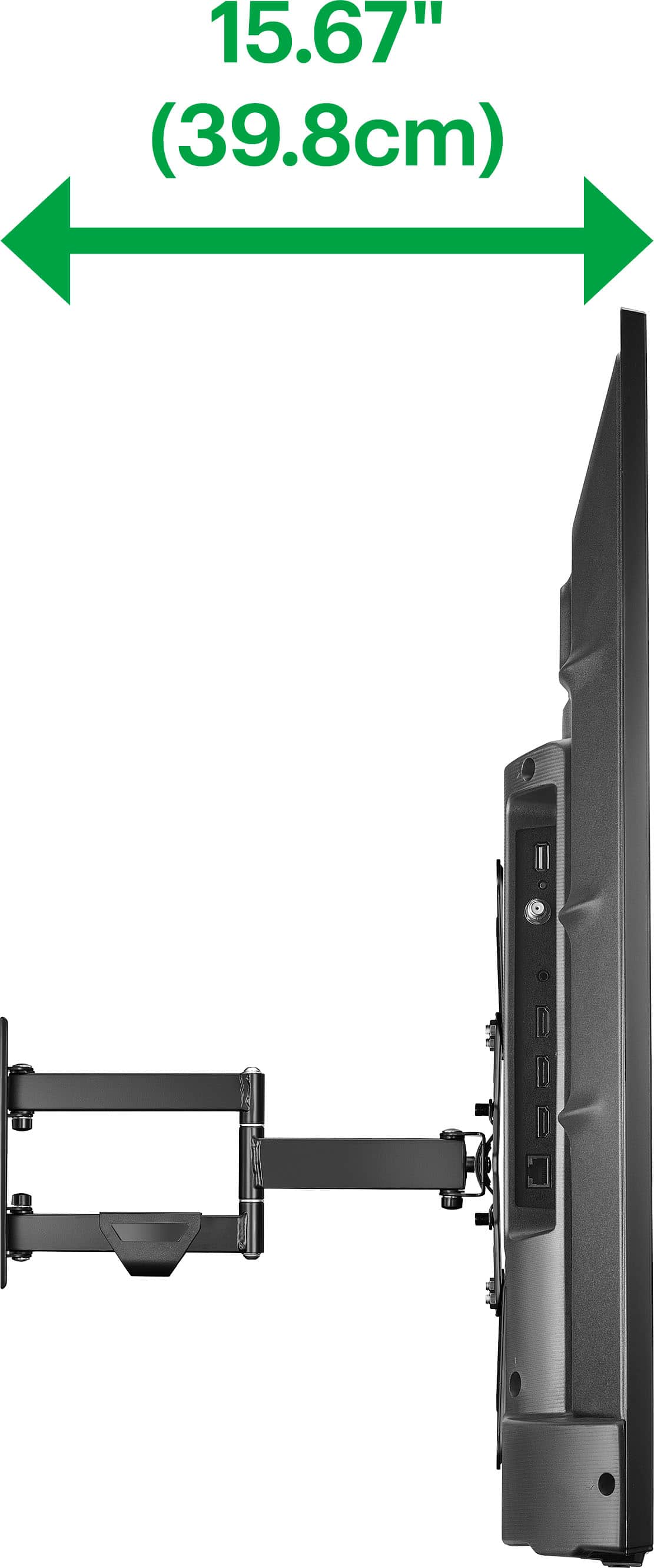 Alt View 11. Best Buy essentials™ - Full Motion TV Wall Mount for Most 19–50" TVs - Black.