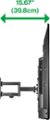 Alt View Zoom 11. Best Buy essentials™ - Full Motion TV Wall Mount for Most 19–50" TVs - Black.