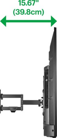 Best Buy essentials™ - Full Motion TV Wall Mount for Most 19–50" TVs - Black_2