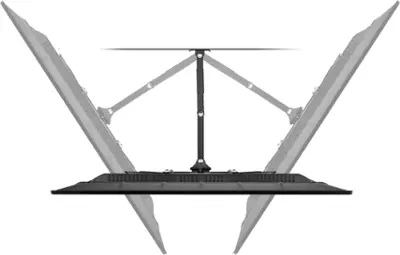 Best Buy essentials™ - Full Motion TV Wall Mount for Most 19–50" TVs - Black