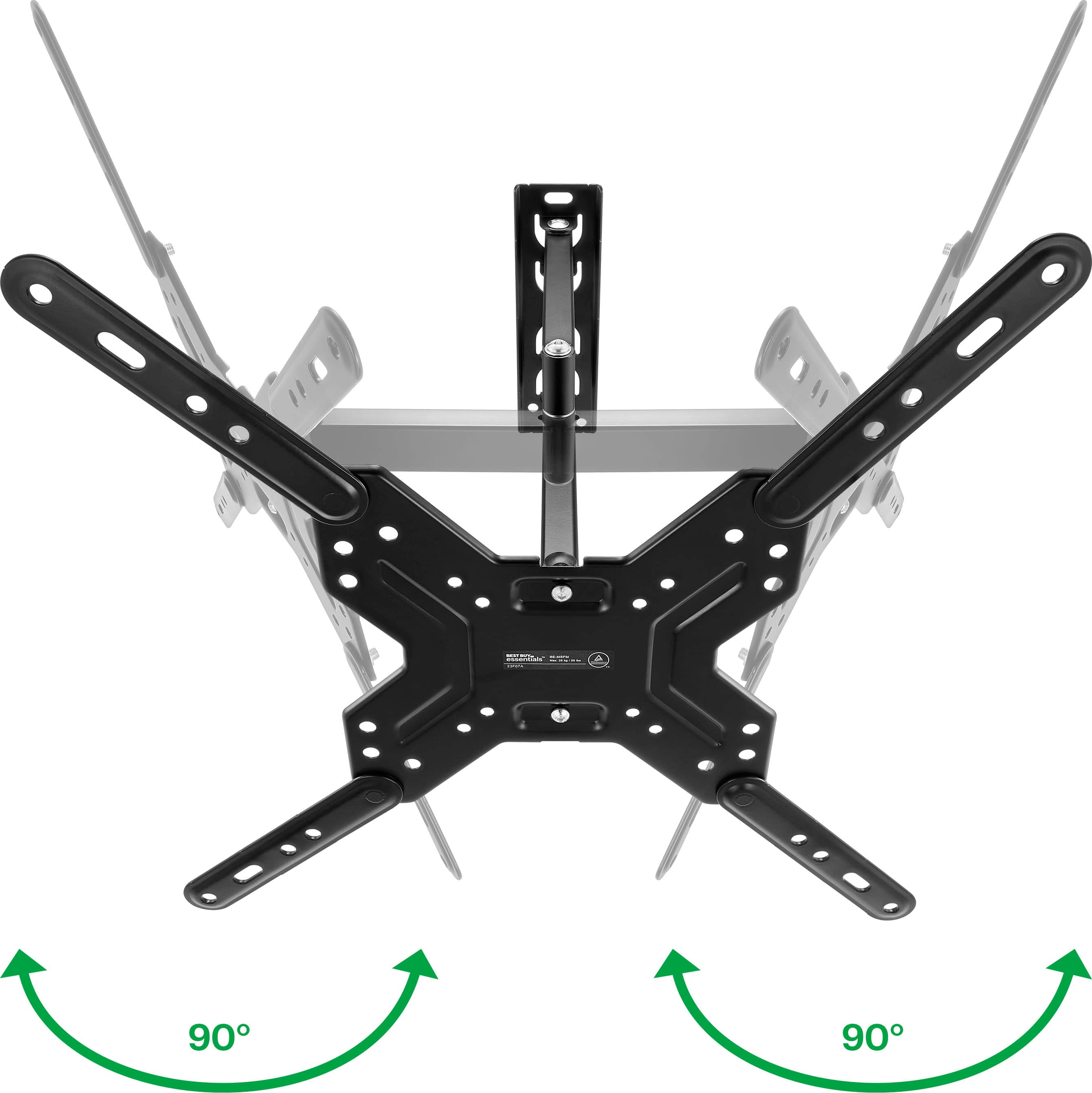 Alt View 16. Best Buy essentials™ - Full Motion TV Wall Mount for Most 19–50" TVs - Black.