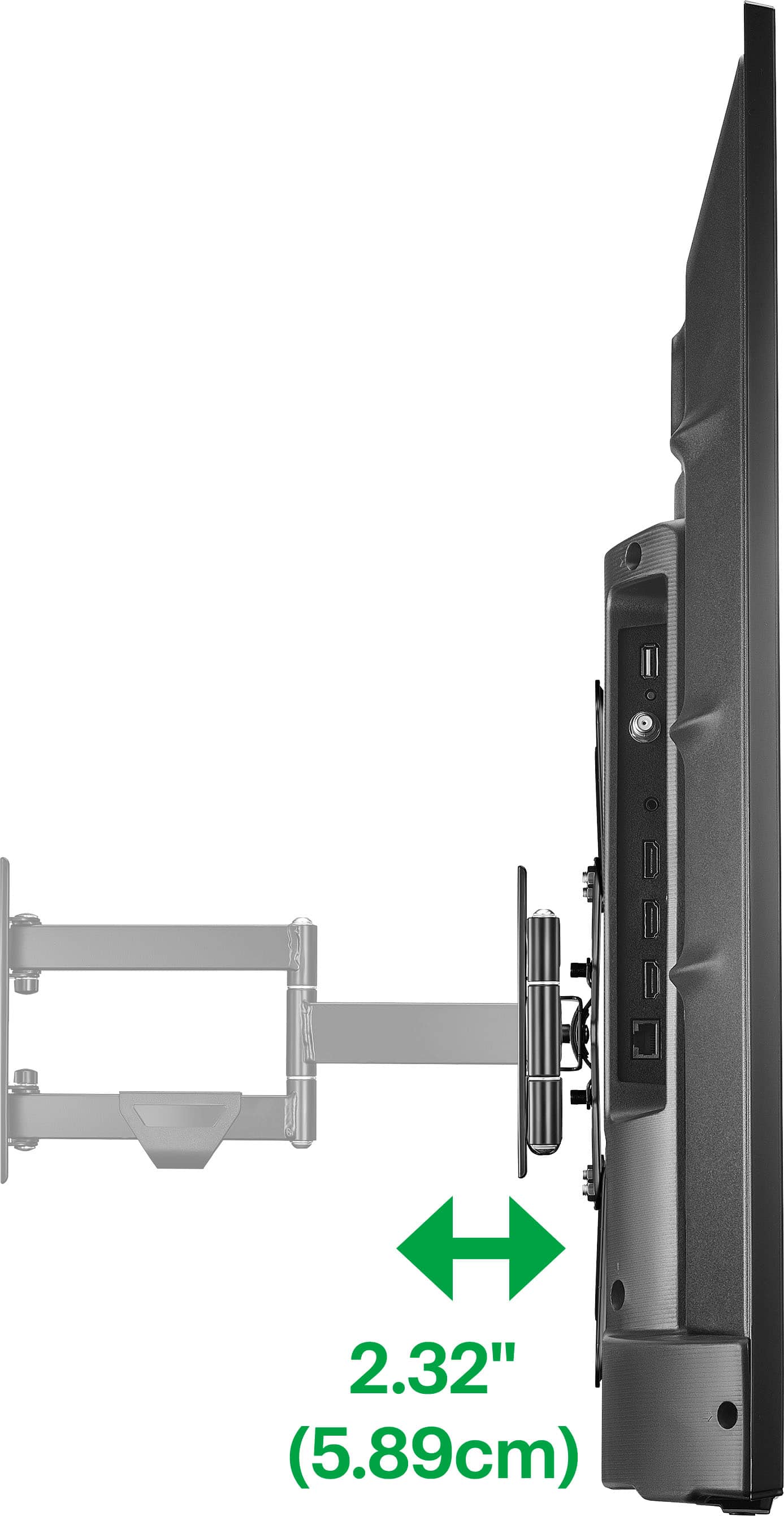 Alt View 15. Best Buy essentials™ - Full Motion TV Wall Mount for Most 19–50" TVs - Black.