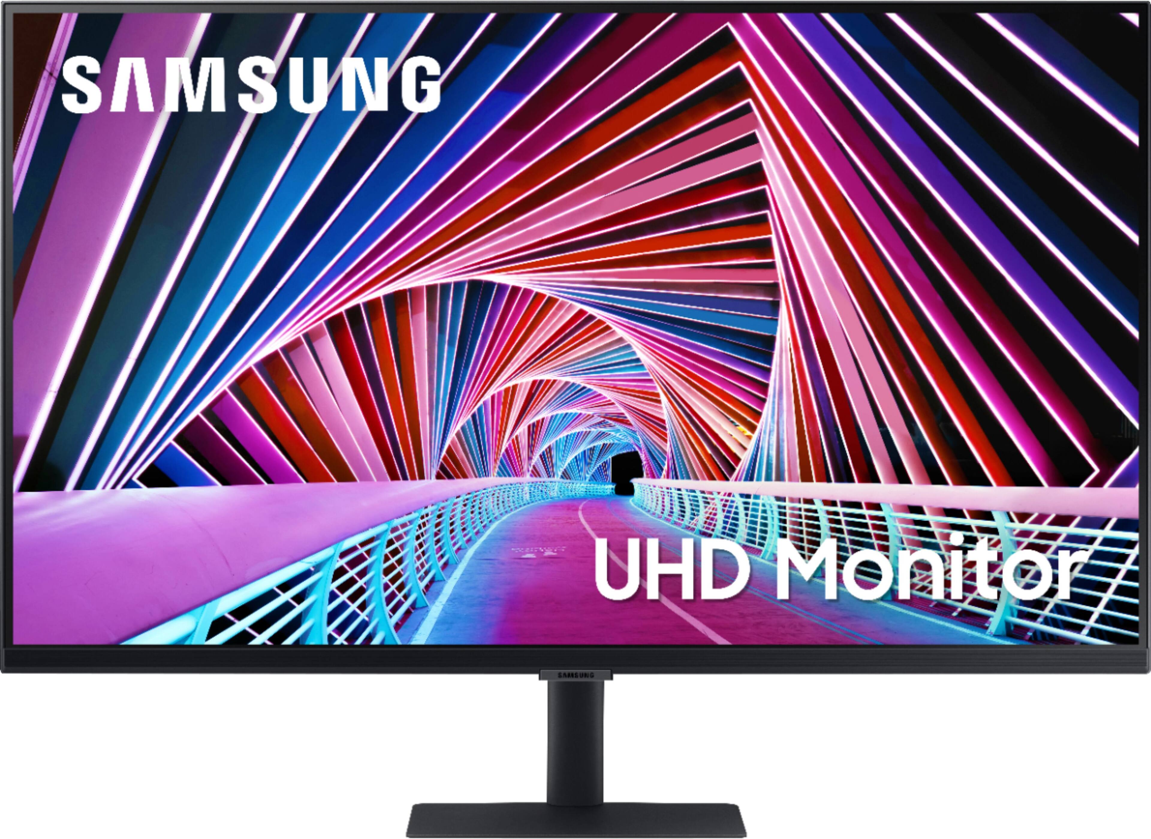 Front. Samsung - Samsung - 32" ViewFinity S7 4K UHD Monitor with HDR - Black.