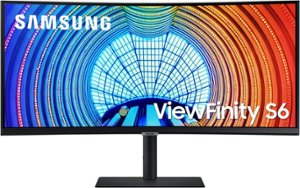 Samsung - A650 Series 34" ViewFinity LED 1000R Curved WQHD FreeSync Monitor with HDR - Black - Front_Zoom
