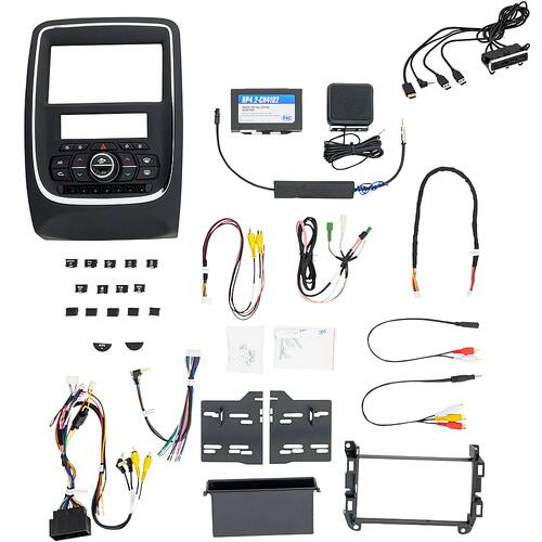 PAC - Radio Replacement Dash Kit with Integrated Climate Controls for Select Dodge Vehicles - Black