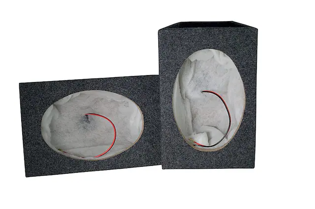 Front. Stinger - 6” x 9” Hatchback Speaker Enclosure - Charcoal.