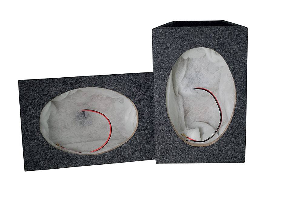 Front. Stinger - 6” x 9” Hatchback Speaker Enclosure - Charcoal.