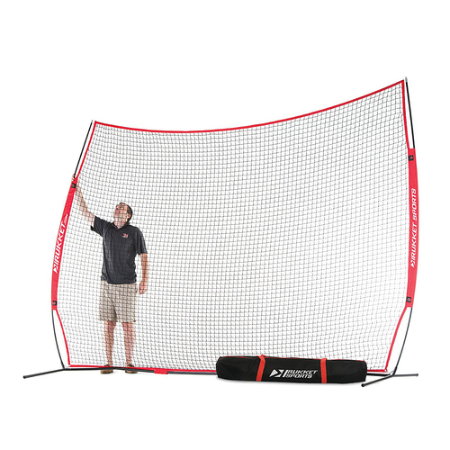 Rukket Sports - Universal Multi-Sport Barrier Protective Backstop Net - Red