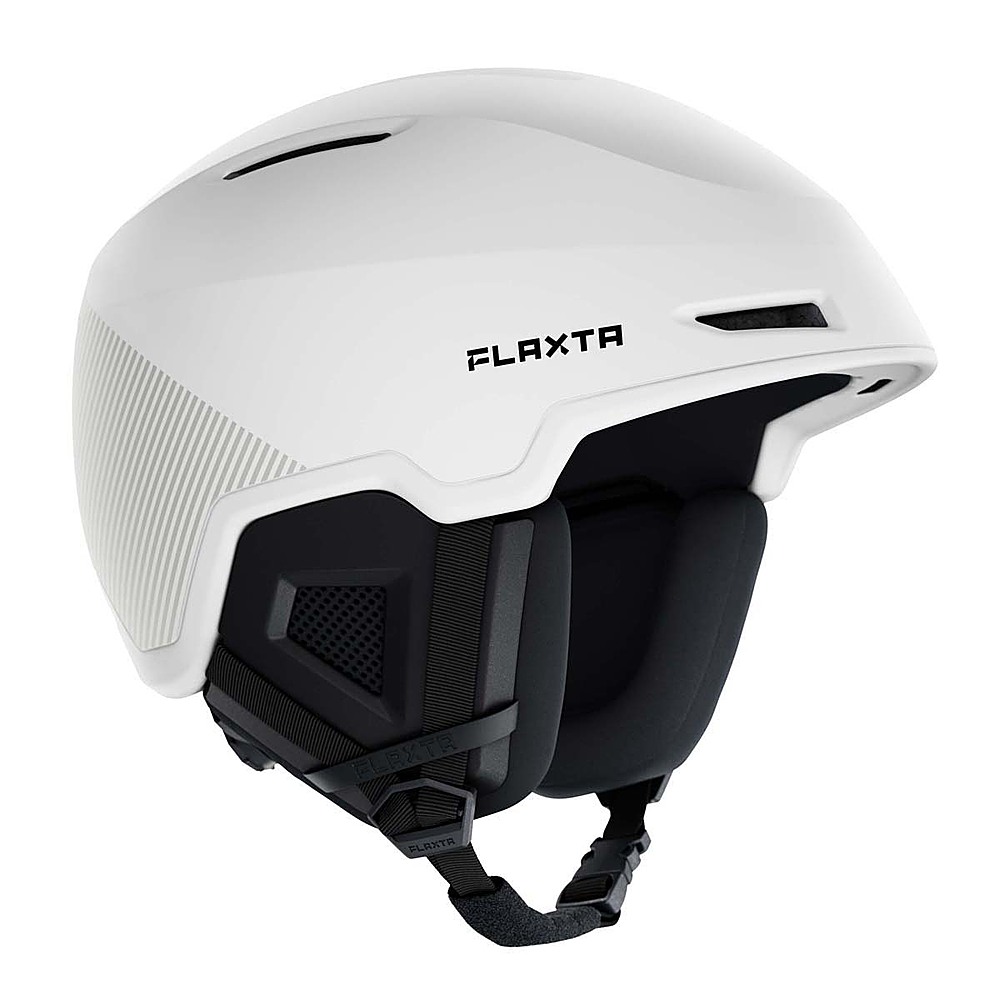 Left View: Flaxta - Exalted MIPs Protective Ski and Snowboard Helmet - White
