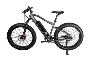 Glarewheels - Electric Mountain Bike Fat Tire w/40 mi Max Operating Range & 25 mph Max Speed - Black - Front_Zoom