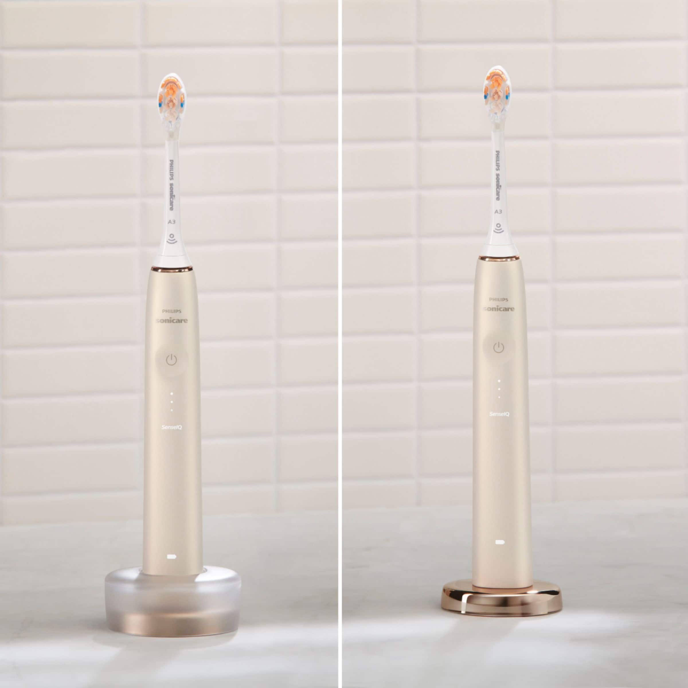 Alt View 19. Philips Sonicare - 9900 Prestige Rechargeable Electric Toothbrush with SenseIQ - Champagne.