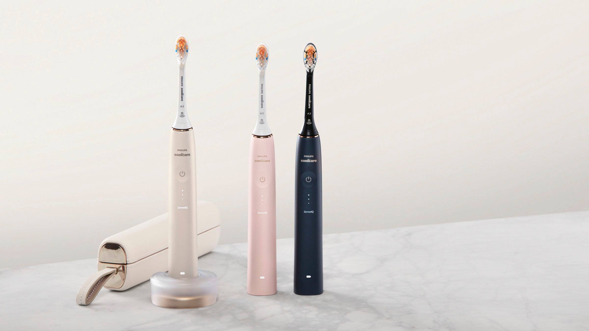 Alt View 23. Philips Sonicare - 9900 Prestige Rechargeable Electric Toothbrush with SenseIQ - Champagne.