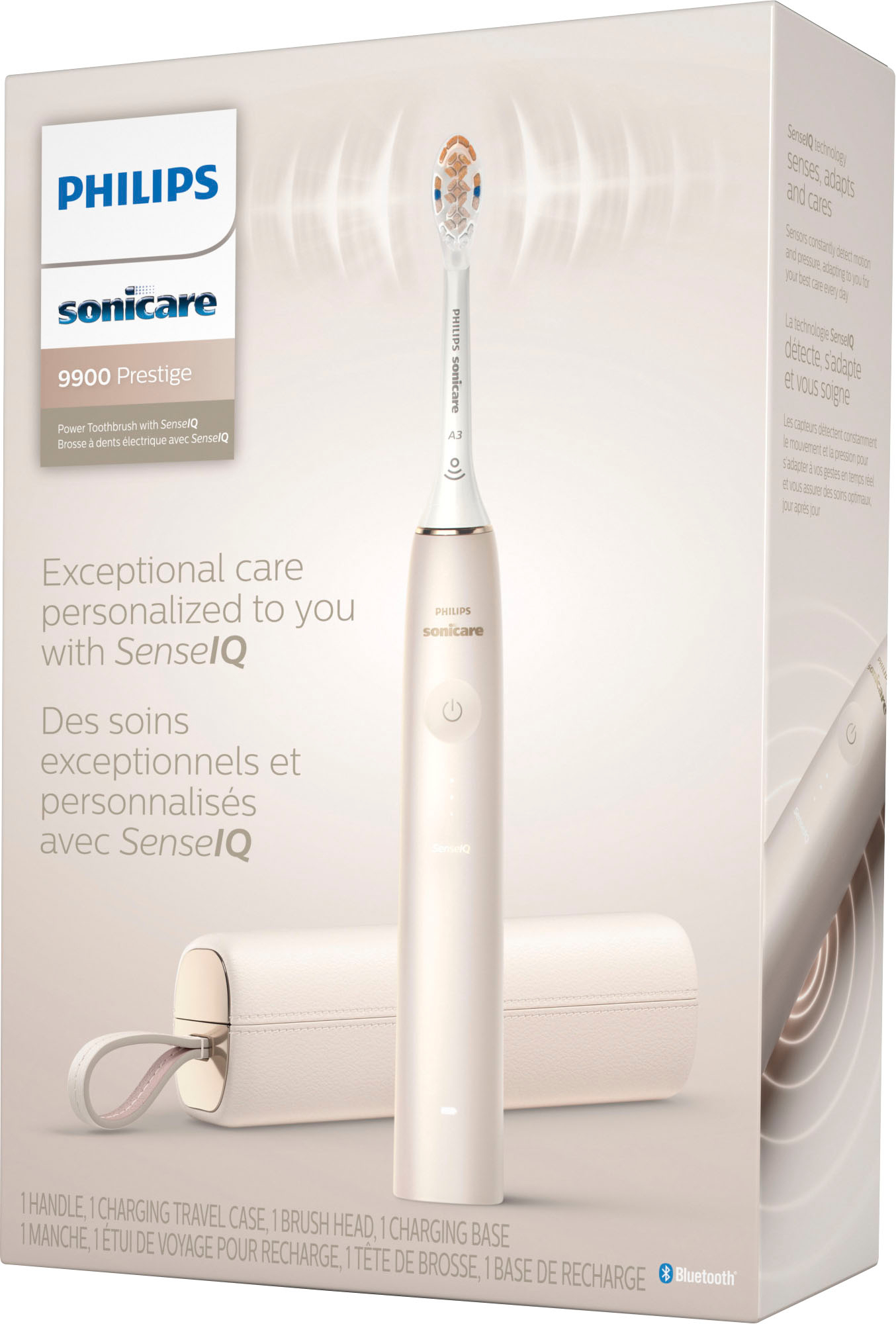 Philips Sonicare 9900 Prestige Rechargeable Electric Toothbrush with  SenseIQ Champagne HX9990/11 - Best Buy