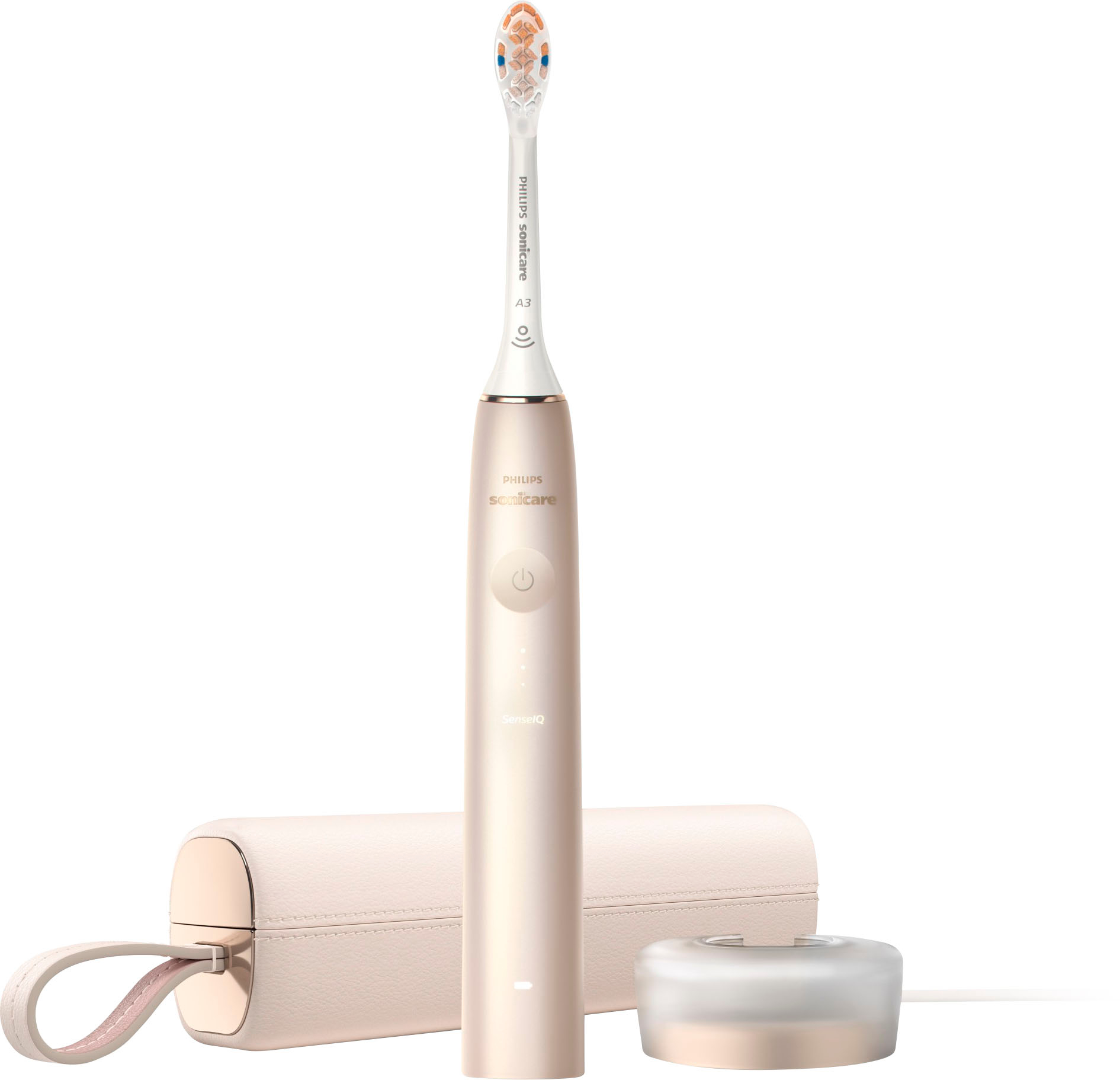 Angle View: Philips Sonicare 9900 Prestige Rechargeable Electric Toothbrush with SenseIQ - Midnight