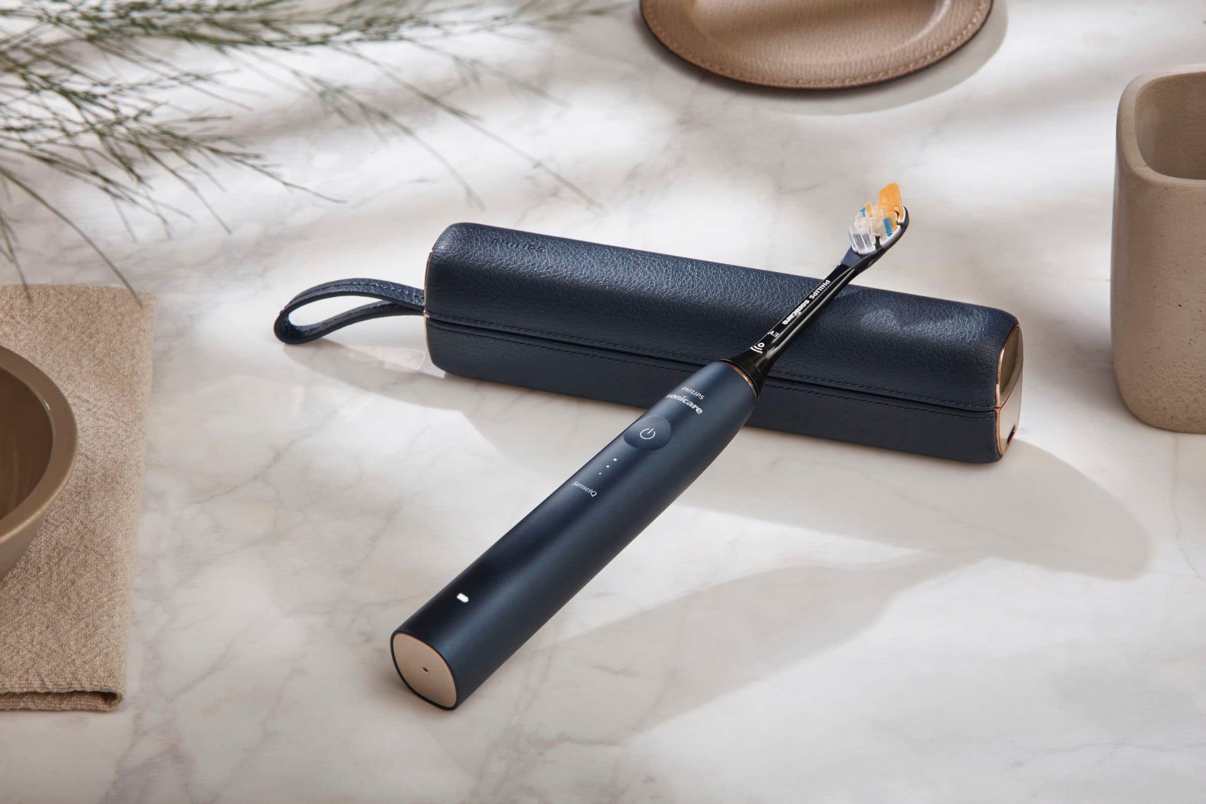 Alt View 19. Philips Sonicare - 9900 Prestige Rechargeable Electric Toothbrush with SenseIQ - Midnight.