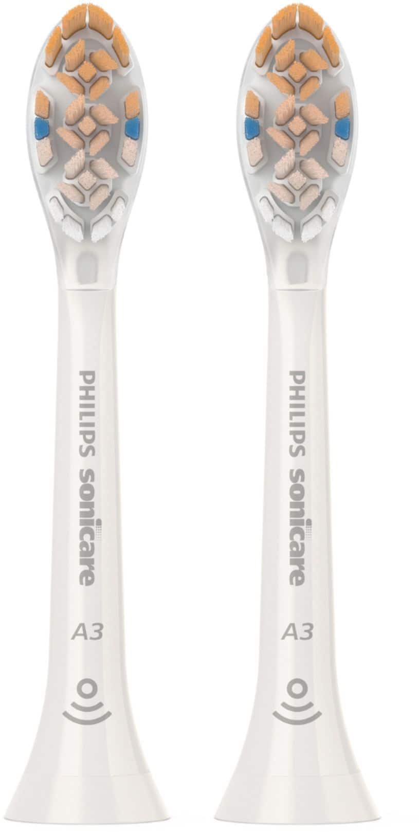 Angle. Philips Sonicare - Premium All-in-One (A3) Replacement Toothbrush Heads, (2-pack) - White.