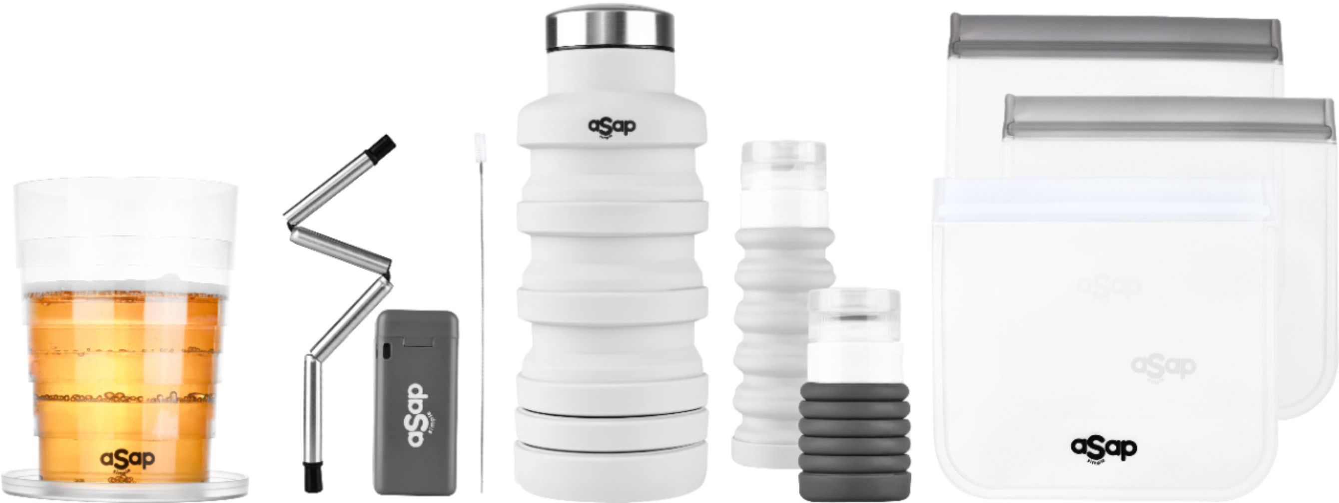 Angle View: ASAP SIMPLE - Eco Friendly Travel Kit - Gray