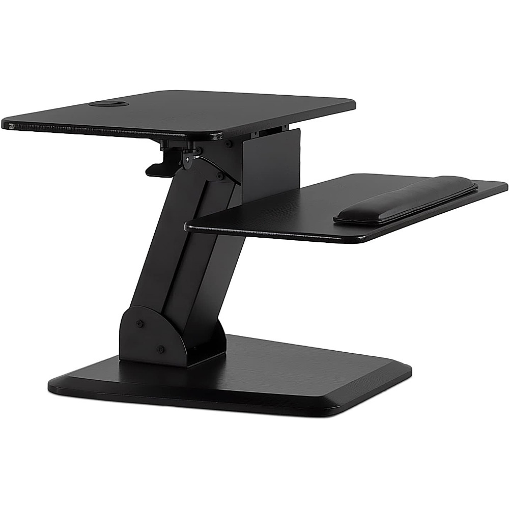 Angle View: Mount-It! - Tabletop Sit Stand Desk Converter With Gas Spring Arm - Black