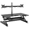 Angle. Mount-It! - Sit-Stand Desk Converter with Dual Monitor Mount up to 32" - Black.