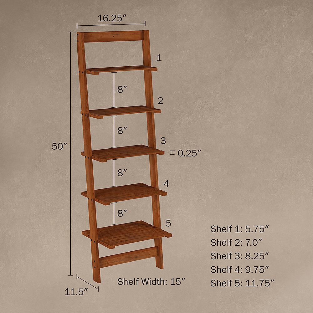 Customer Reviews Hastings Home Open Ladder 5Tiered Bookshelf Cherry