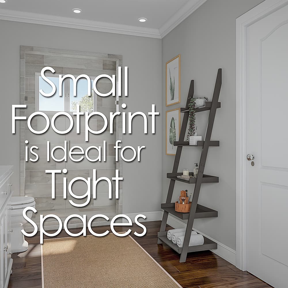 Best Buy Hastings Home 5Tier Ladder Bookshelf, Slate Gray Slate Gray