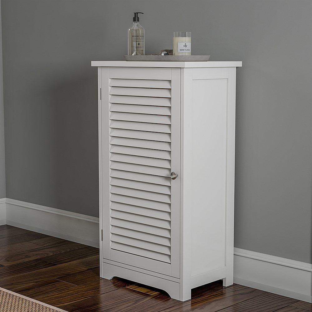 Hastings Home Freestanding Bathroom Linen Cabinet White 476668ats Best Buy
