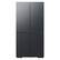 Front. Samsung - BESPOKE 23 cu. ft. 4-Door Flex French Door Counter Depth Smart Refrigerator with Customizable Panel Colors - Matte Black Steel.
