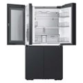 Alt View Zoom 13. Samsung - Bespoke 23 cu. ft. 4-Door Flex French Door Counter Depth Refrigerator with WiFi and Customizable Panel Colors - Matte black steel.