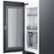 Alt View Zoom 14. Samsung - BESPOKE 23 cu. ft. 4-Door Flex French Door Counter Depth Smart Refrigerator with Customizable Panel Colors - Matte Black Steel.