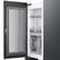 Alt View 14. Samsung - BESPOKE 23 cu. ft. 4-Door Flex French Door Counter Depth Smart Refrigerator with Customizable Panel Colors - Matte Black Steel.