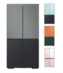Samsung - BESPOKE 29 cu. ft. 4-Door Flex French Door Smart Refrigerator with Customizable Panels (panels sold separately) - Custom Panel Ready - Front_Zoom