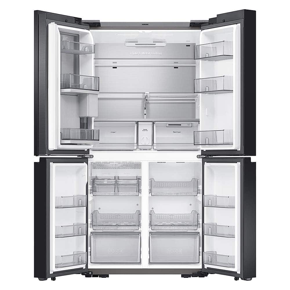 Alt View 13. Samsung - BESPOKE 29 cu. ft. 4-Door Flex French Door Smart Refrigerator with Customizable Panels (panels sold separately) - Custom Panel Ready.