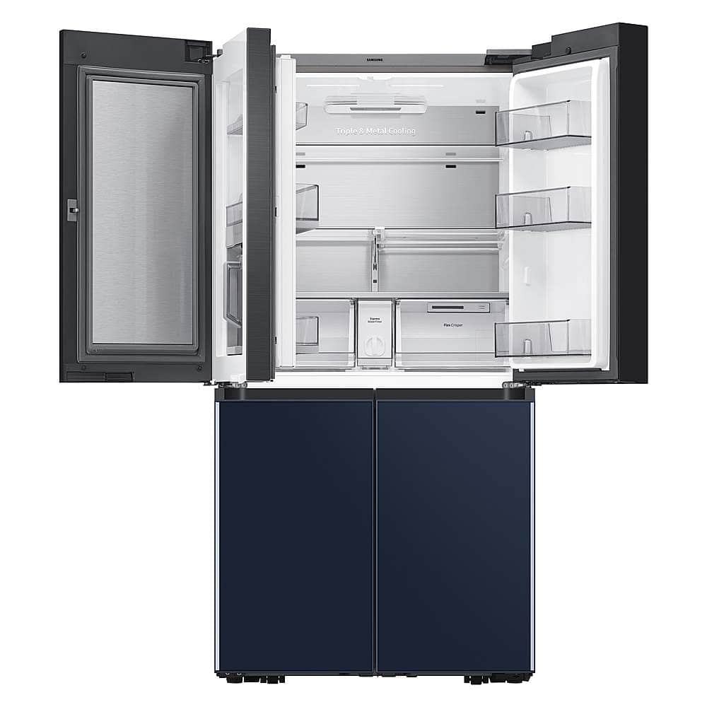 Alt View 14. Samsung - BESPOKE 29 cu. ft. 4-Door Flex French Door Smart Refrigerator with Customizable Panels (panels sold separately) - Custom Panel Ready.
