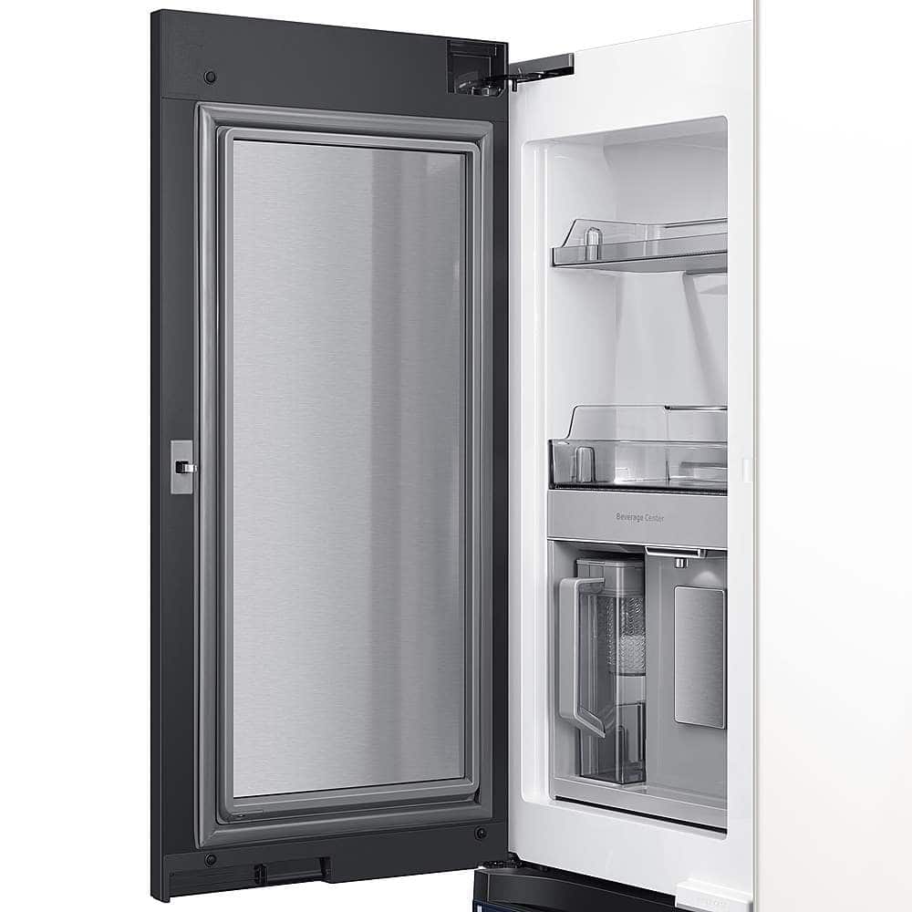 Alt View 23. Samsung - BESPOKE 29 cu. ft. 4-Door Flex French Door Smart Refrigerator with Customizable Panels (panels sold separately) - Custom Panel Ready.