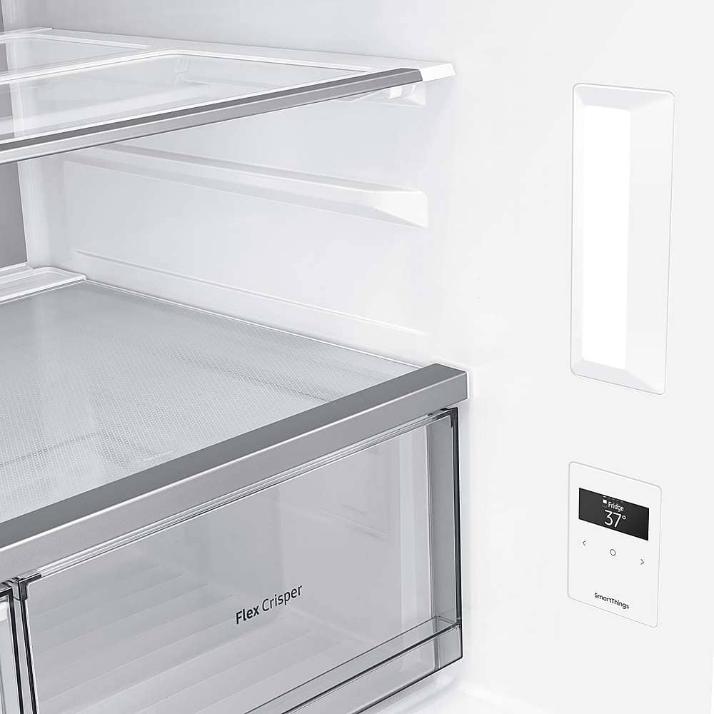 Alt View 20. Samsung - BESPOKE 29 cu. ft. 4-Door Flex French Door Smart Refrigerator with Customizable Panels (panels sold separately) - Custom Panel Ready.