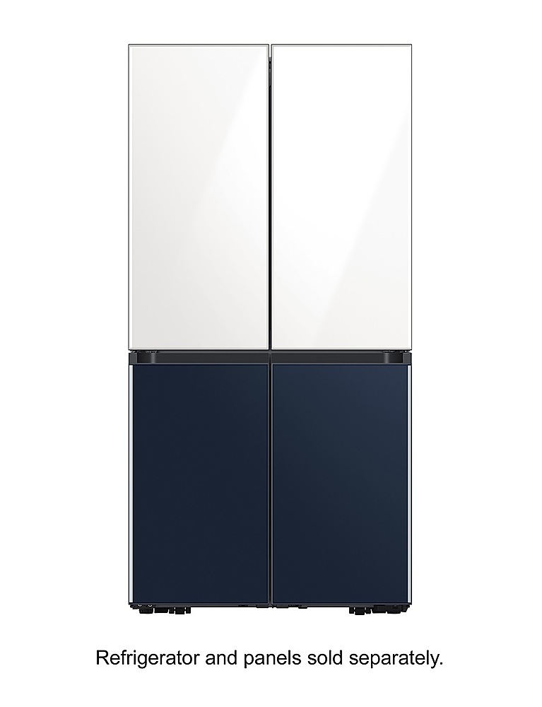 Left View: Samsung - 28 cu. ft. 3-Door French Door Refrigerator with AutoFill Water Pitcher - White