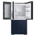 Alt View Zoom 13. Samsung - 29 cu. ft. BESPOKE 4-Door Flex™ French Door Refrigerator with WiFi and Customizable Panel Colors - Navy glass.