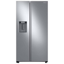 Samsung - 27.4 cu. ft. Side-by-Side Refrigerator with WiFi and Large Capacity - Stainless steel - Front_Zoom